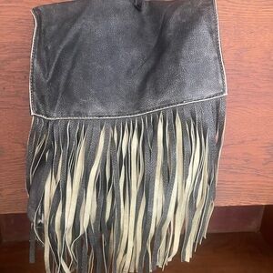 Lululemon Black and Silver Tassle HandBag, preowned, good condition